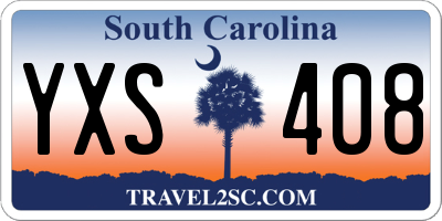 SC license plate YXS408