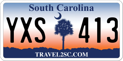 SC license plate YXS413