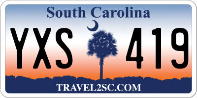 SC license plate YXS419