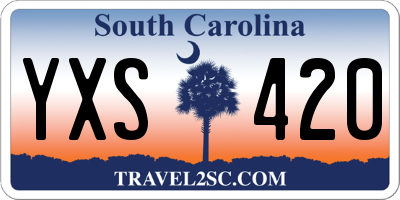 SC license plate YXS420