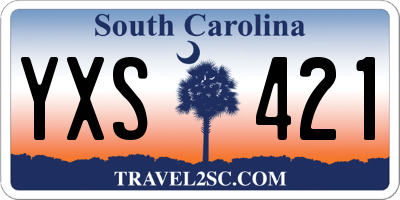 SC license plate YXS421