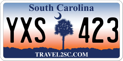 SC license plate YXS423