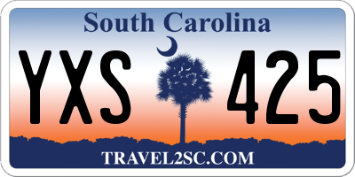 SC license plate YXS425
