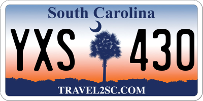 SC license plate YXS430