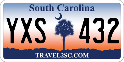 SC license plate YXS432