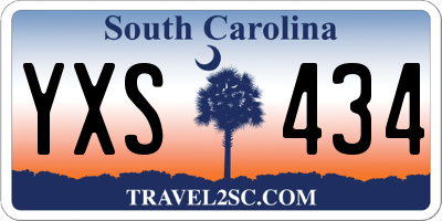 SC license plate YXS434