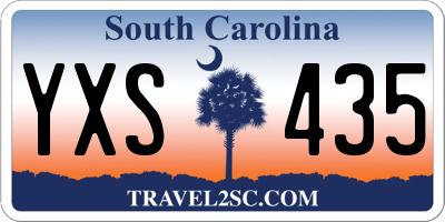 SC license plate YXS435
