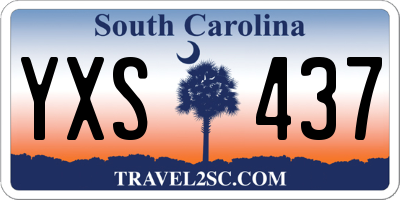 SC license plate YXS437