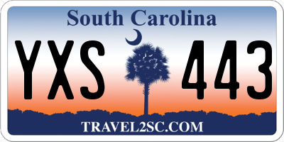 SC license plate YXS443