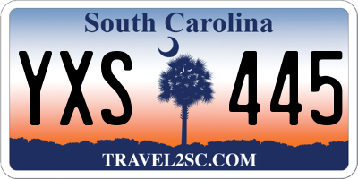 SC license plate YXS445