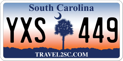 SC license plate YXS449