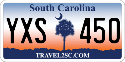 SC license plate YXS450