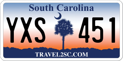 SC license plate YXS451