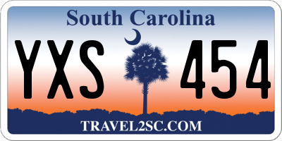 SC license plate YXS454