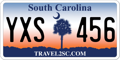 SC license plate YXS456