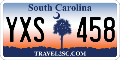 SC license plate YXS458