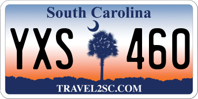SC license plate YXS460