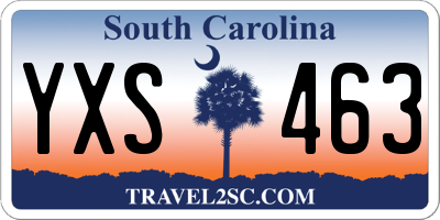 SC license plate YXS463