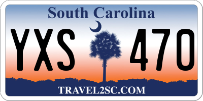 SC license plate YXS470