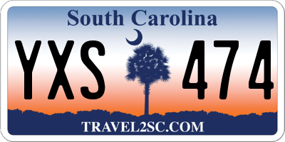 SC license plate YXS474