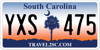SC license plate YXS475