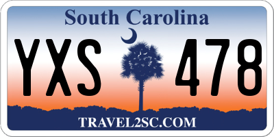 SC license plate YXS478