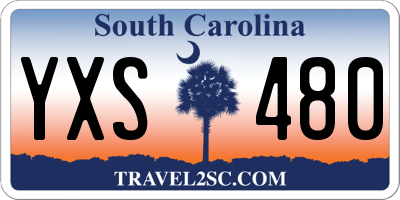 SC license plate YXS480