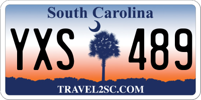 SC license plate YXS489