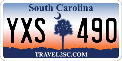 SC license plate YXS490