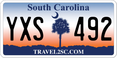 SC license plate YXS492