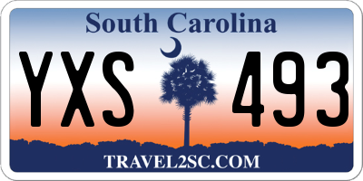 SC license plate YXS493