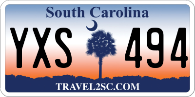 SC license plate YXS494