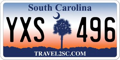 SC license plate YXS496