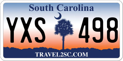 SC license plate YXS498