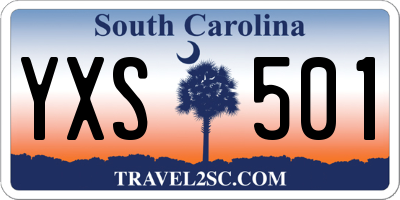 SC license plate YXS501