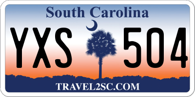 SC license plate YXS504