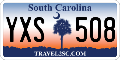 SC license plate YXS508
