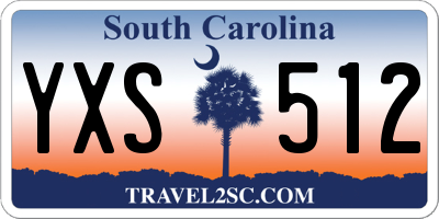 SC license plate YXS512