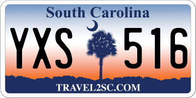 SC license plate YXS516