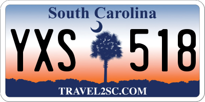 SC license plate YXS518