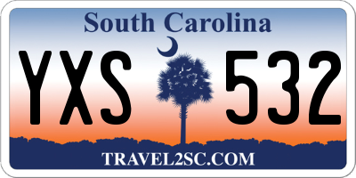 SC license plate YXS532