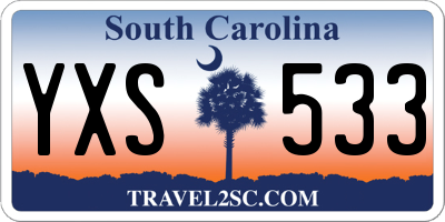 SC license plate YXS533