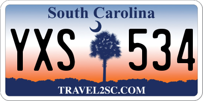 SC license plate YXS534