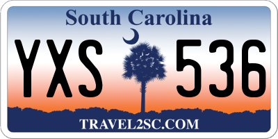 SC license plate YXS536