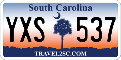 SC license plate YXS537