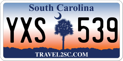 SC license plate YXS539