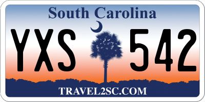 SC license plate YXS542