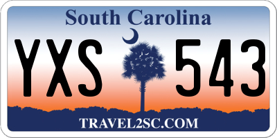 SC license plate YXS543