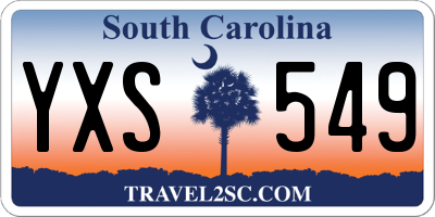 SC license plate YXS549