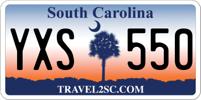 SC license plate YXS550